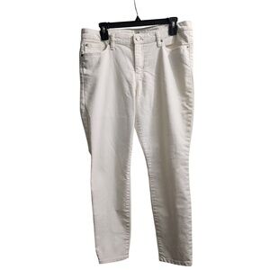 Gap Legging Skimmer Cheville‎ White Denim Jeans Comfort Stretch Size 12
